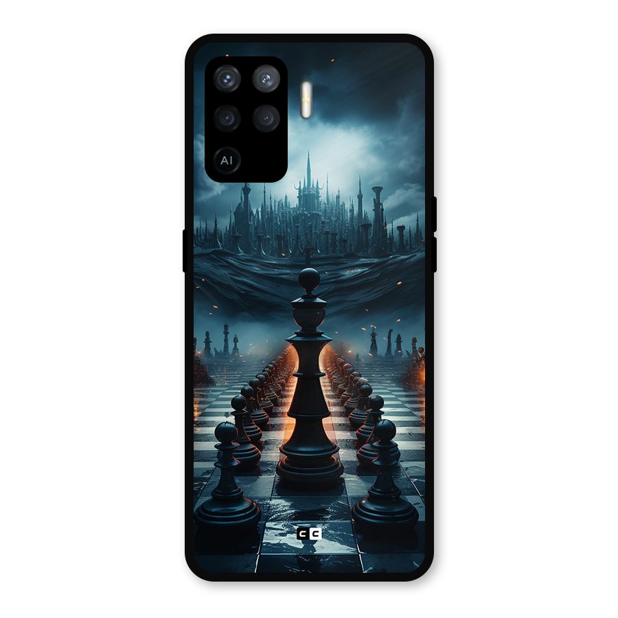 Chess World Metal Back Case for Oppo F19 Pro