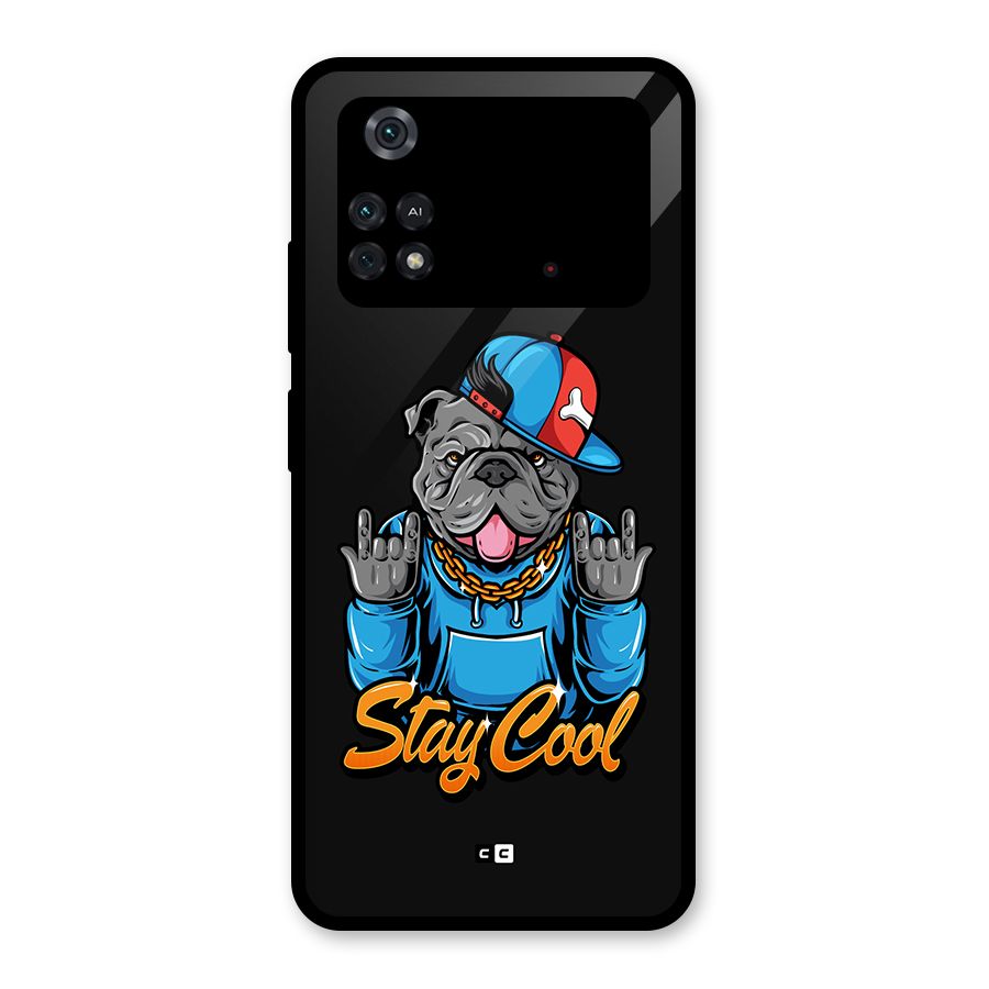 Chill Calm Cool Glass Back Case for Poco M4 Pro 4G