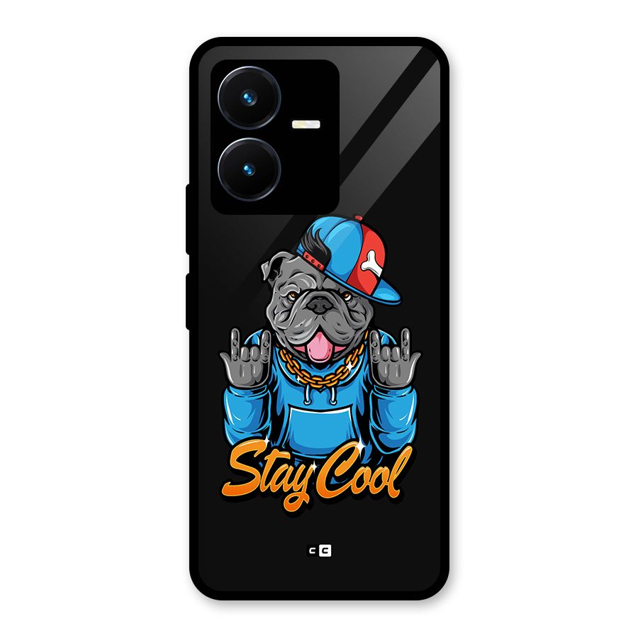 Chill Calm Cool Glass Back Case for Vivo Y22s