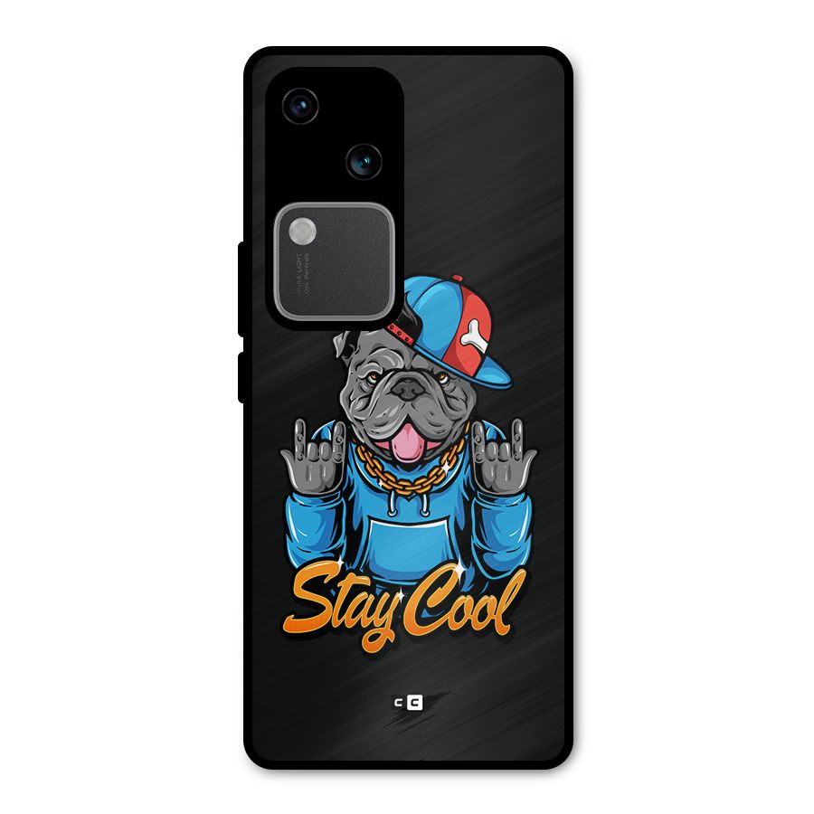 Chill Calm Cool Metal Back Case for Vivo V30 Pro