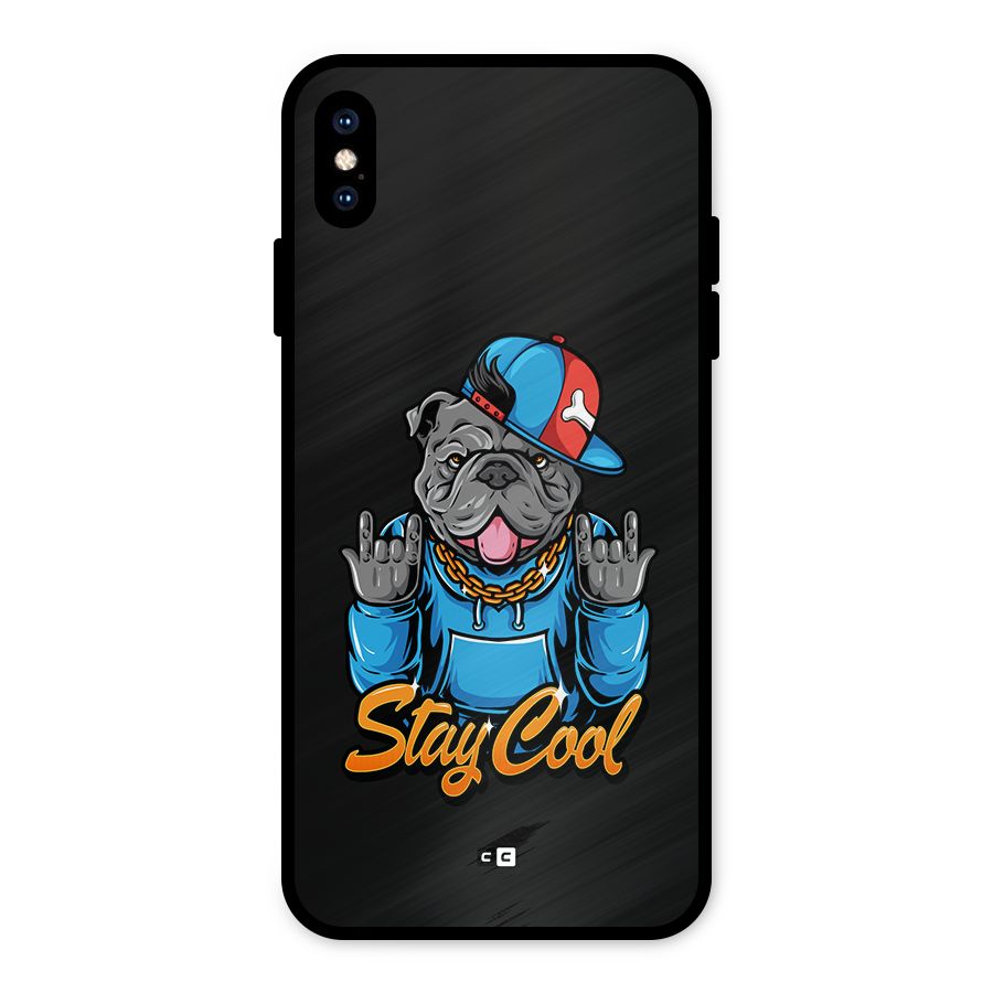 Chill Calm Cool Metal Back Case for iPhone XS Max