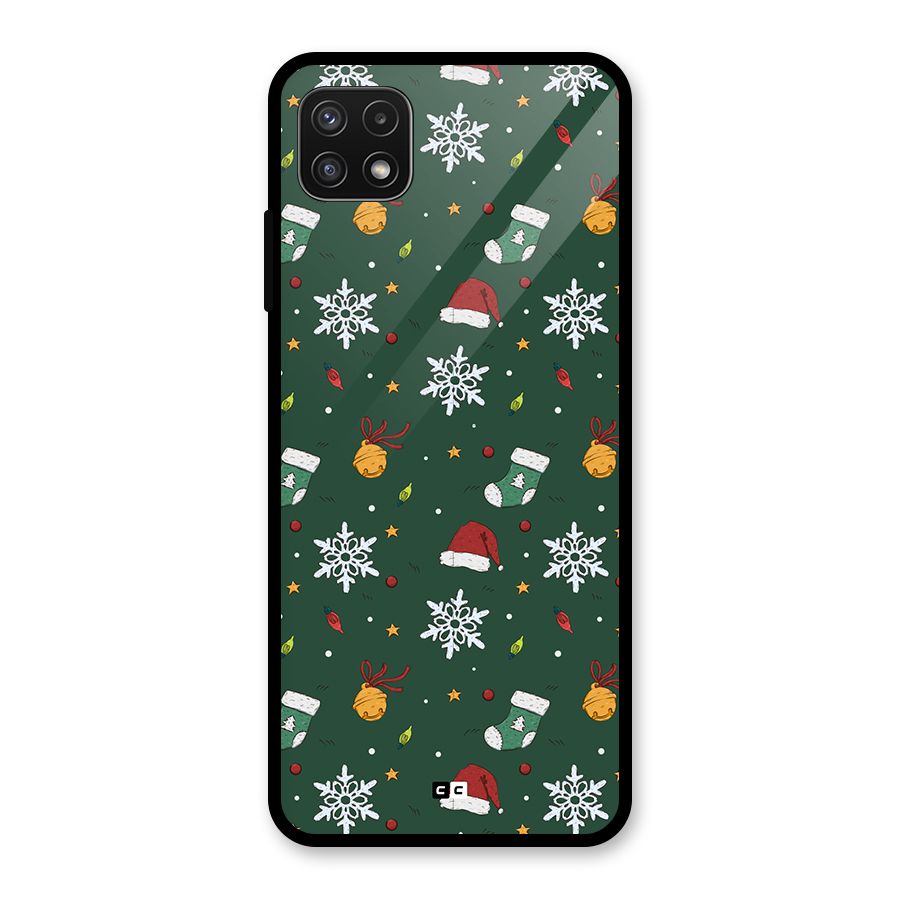 Christmas Call Glass Back Case for Galaxy A22 5G