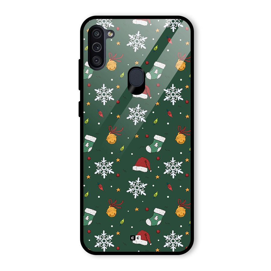 Christmas Call Glass Back Case for Galaxy M11