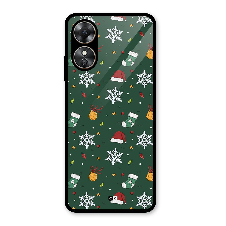 Christmas Call Glass Back Case for Oppo A17