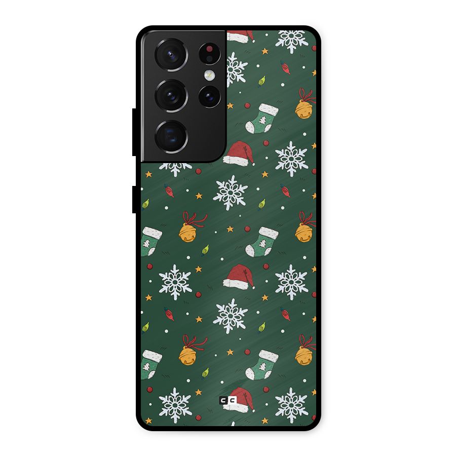 Christmas Call Metal Back Case for Galaxy S21 Ultra 5G