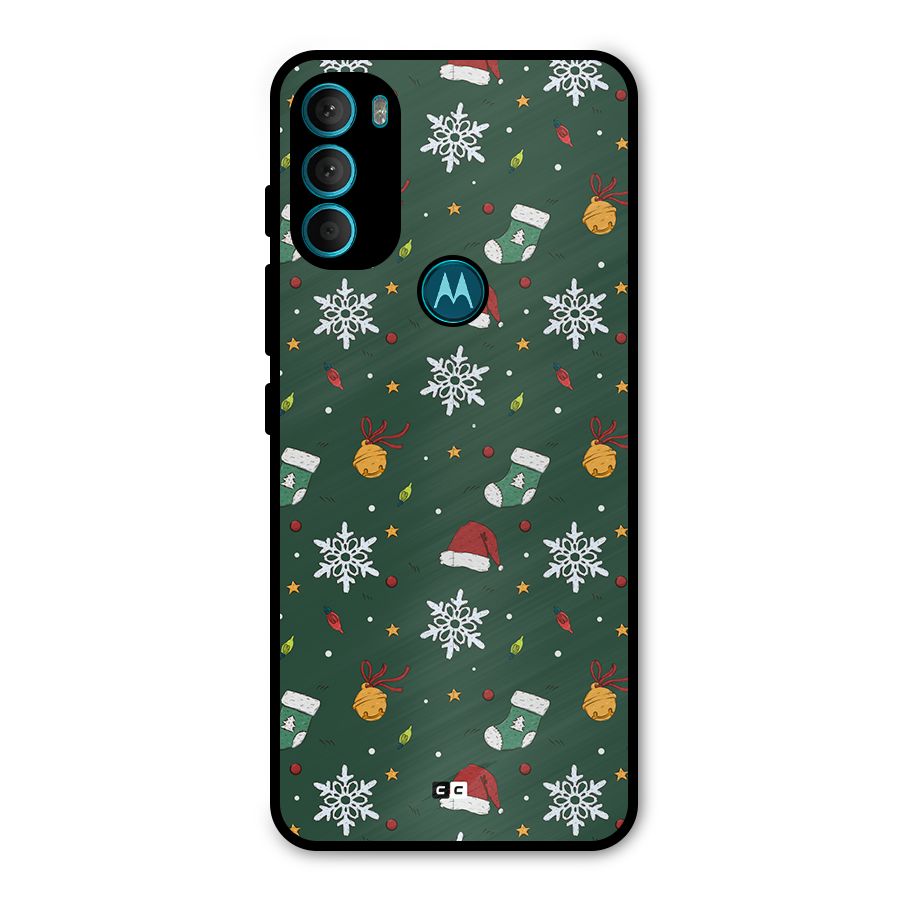 Christmas Call Metal Back Case for Moto G71 5G