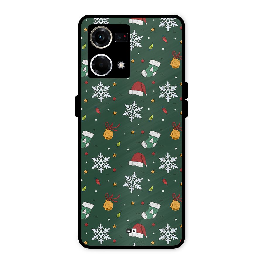 Christmas Call Metal Back Case for Oppo F21 Pro 4G