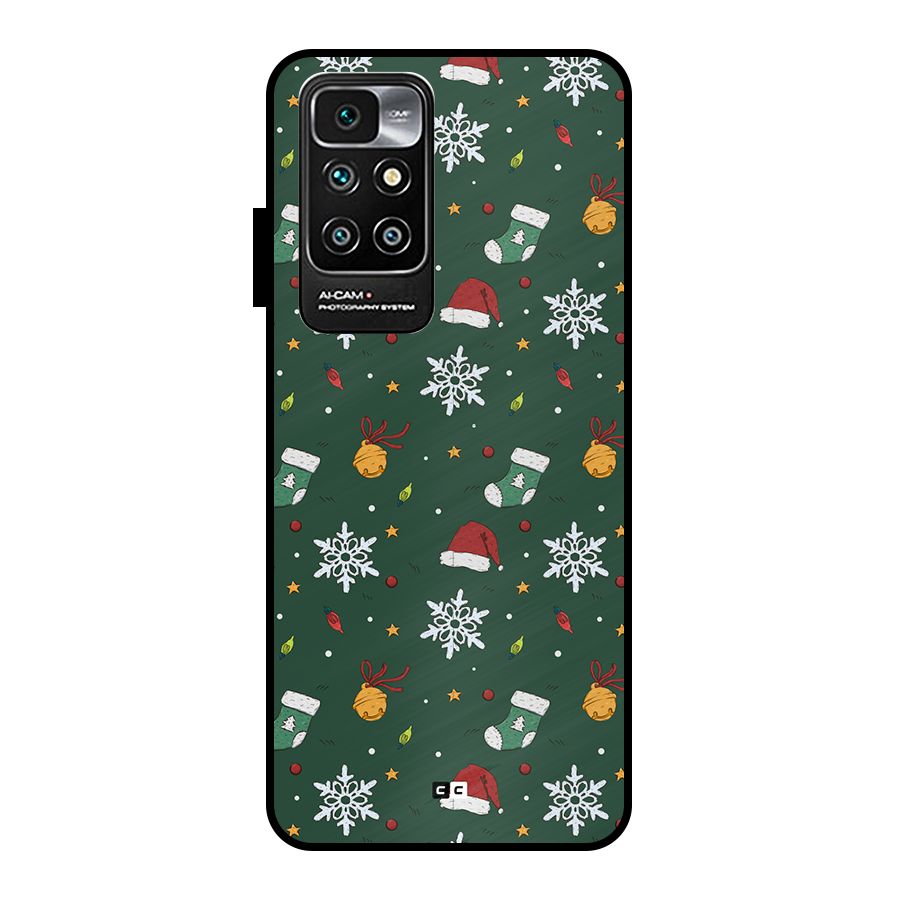 Christmas Call Metal Back Case for Redmi 10 Prime