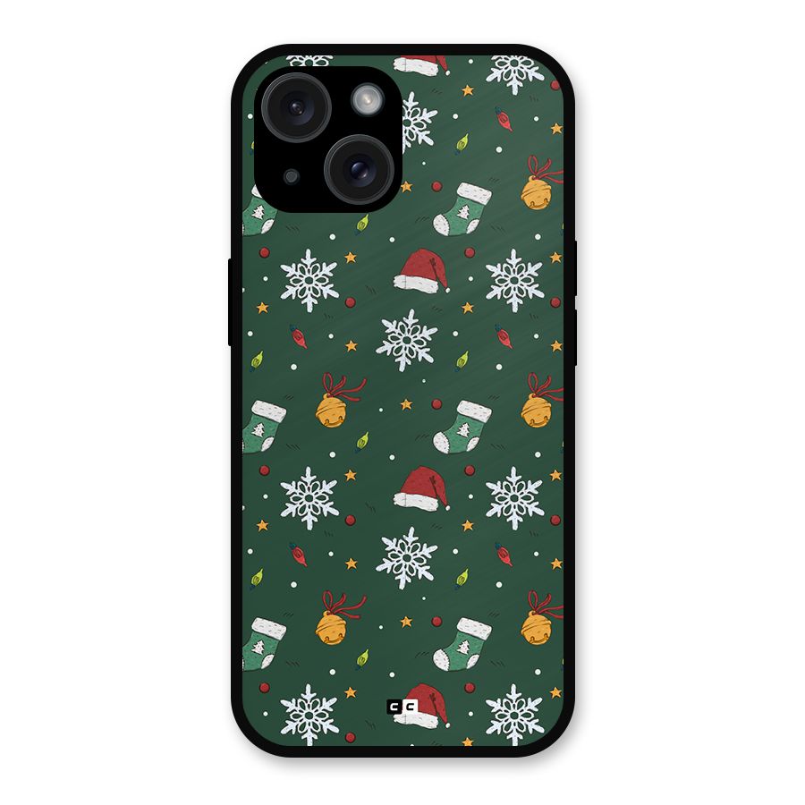 Christmas Call Metal Back Case for iPhone 15