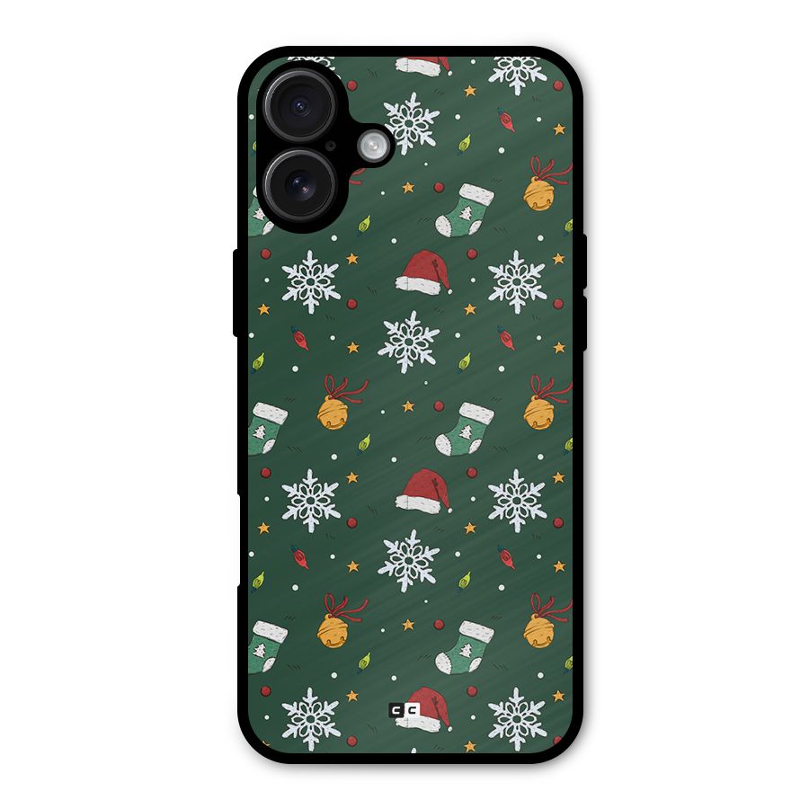 Christmas Call Metal Back Case for iPhone 16 Plus