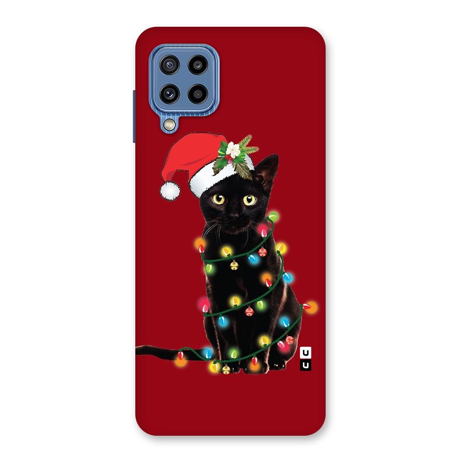 Christmas Cap Cat Back Case for Galaxy M32