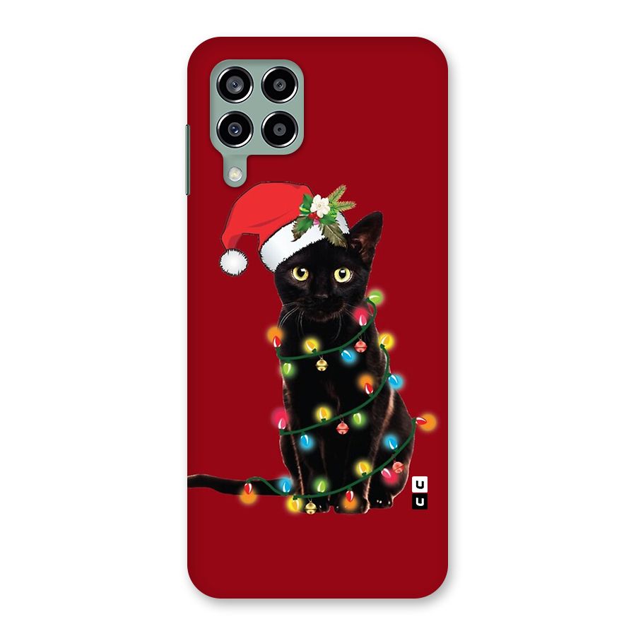 Christmas Cap Cat Back Case for Galaxy M33