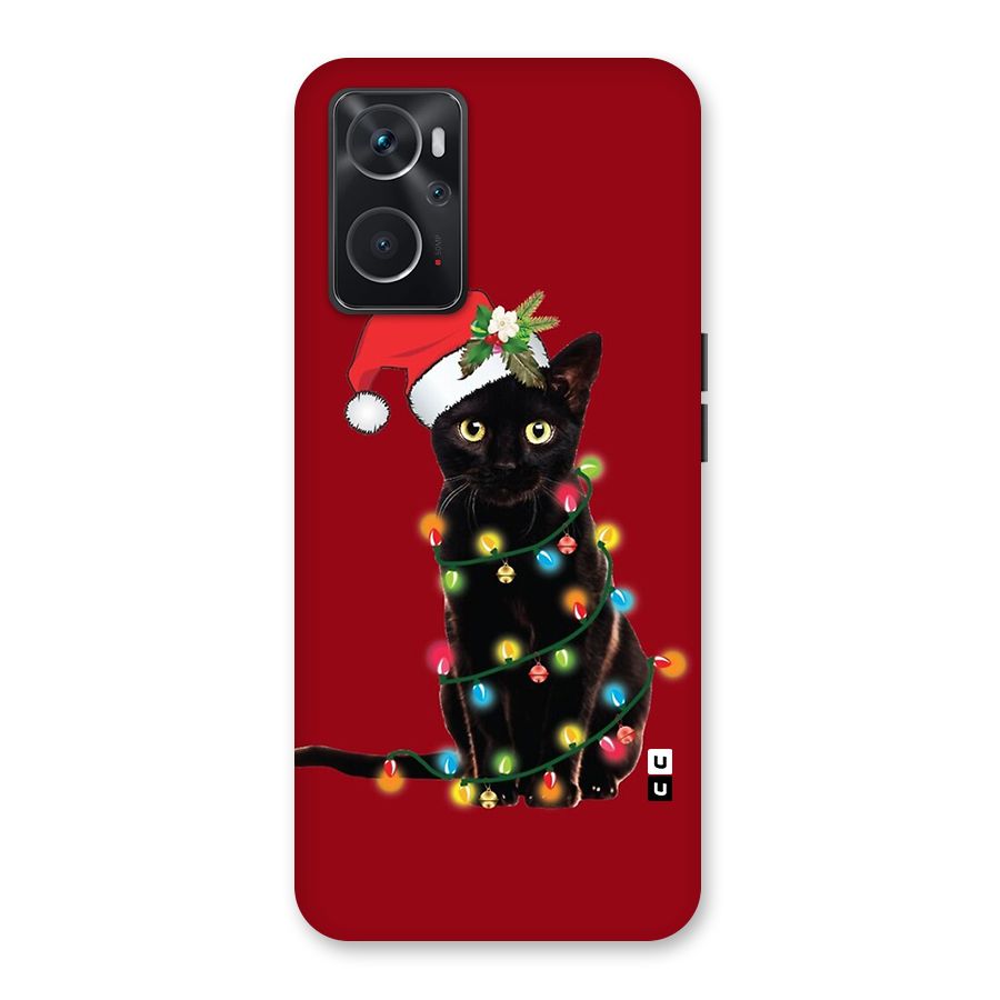 Christmas Cap Cat Back Case for Oppo K10 4G