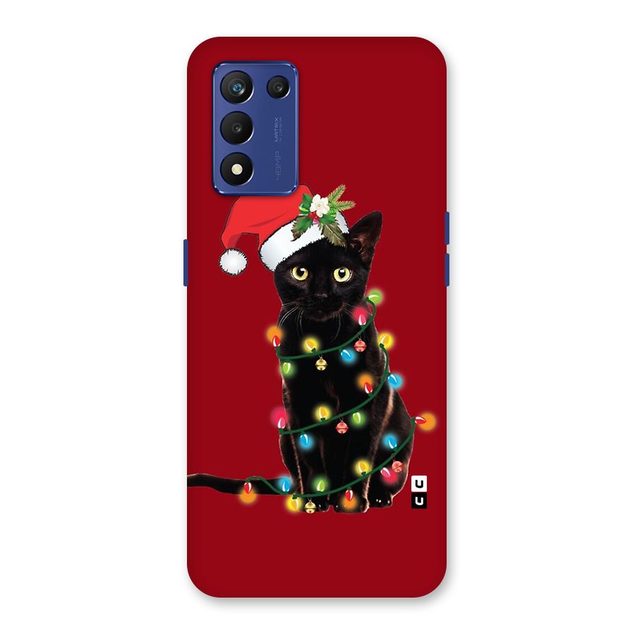 Christmas Cap Cat Back Case for Realme 9 5G Speed