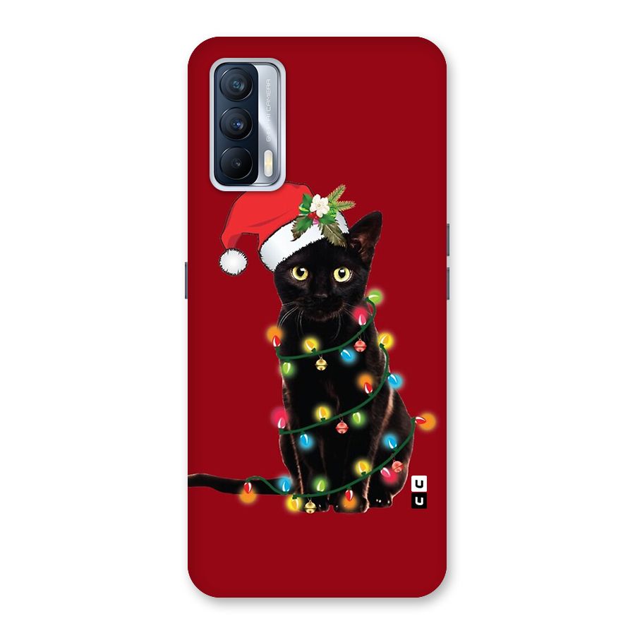 Christmas Cap Cat Back Case for Realme X7