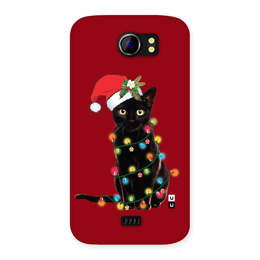Christmas Cap Cute Cat Back Case for Canvas 2 A110