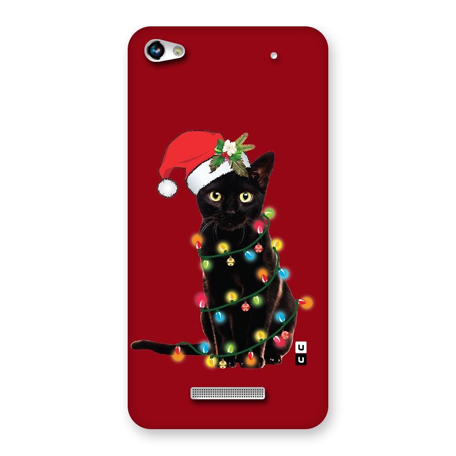 Christmas Cap Cute Cat Back Case for Canvas Hue 2 A316
