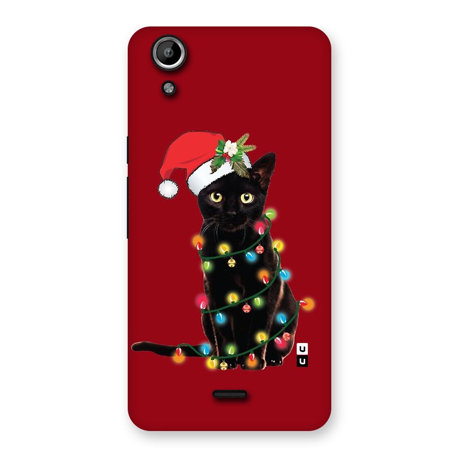 Christmas Cap Cute Cat Back Case for Canvas Selfie Lens Q345