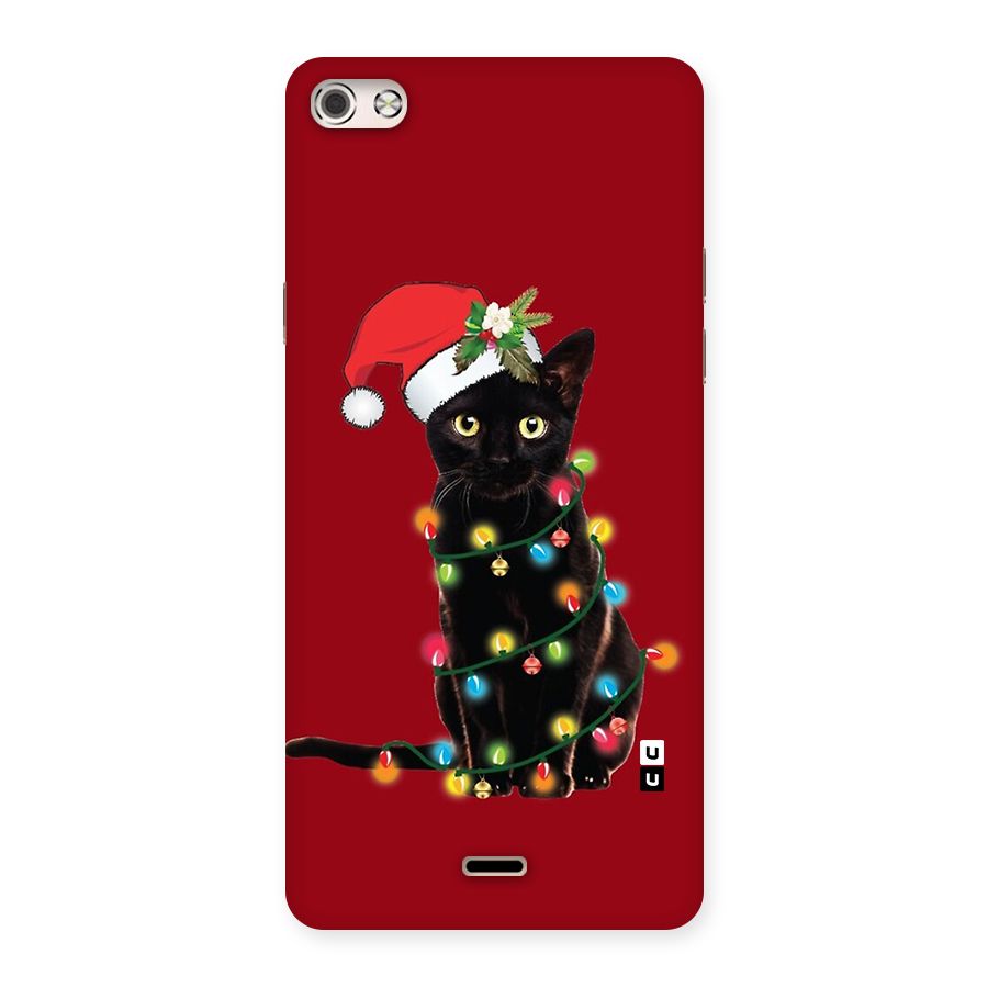 Christmas Cap Cute Cat Back Case for Canvas Silver 5