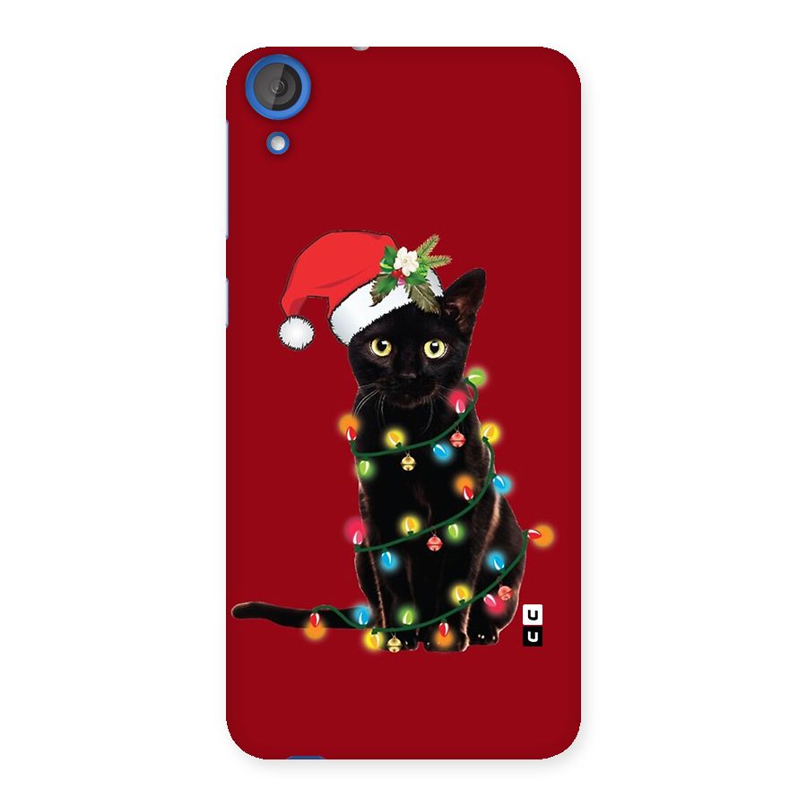 Christmas Cap Cute Cat Back Case for Desire 820