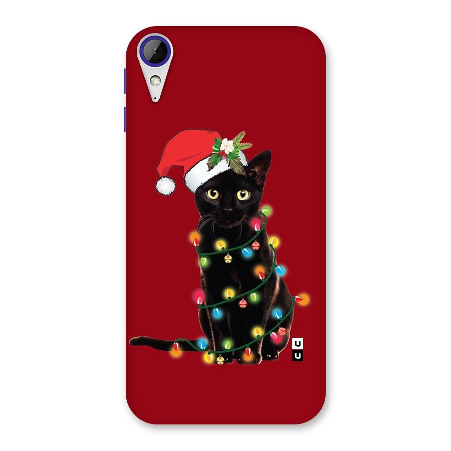 Christmas Cap Cute Cat Back Case for Desire 830