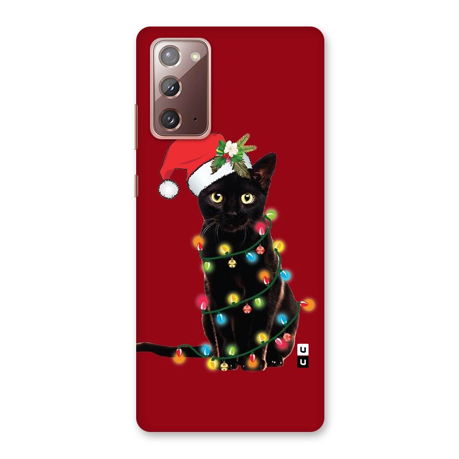Christmas Cap Cute Cat Back Case for Galaxy Note 20