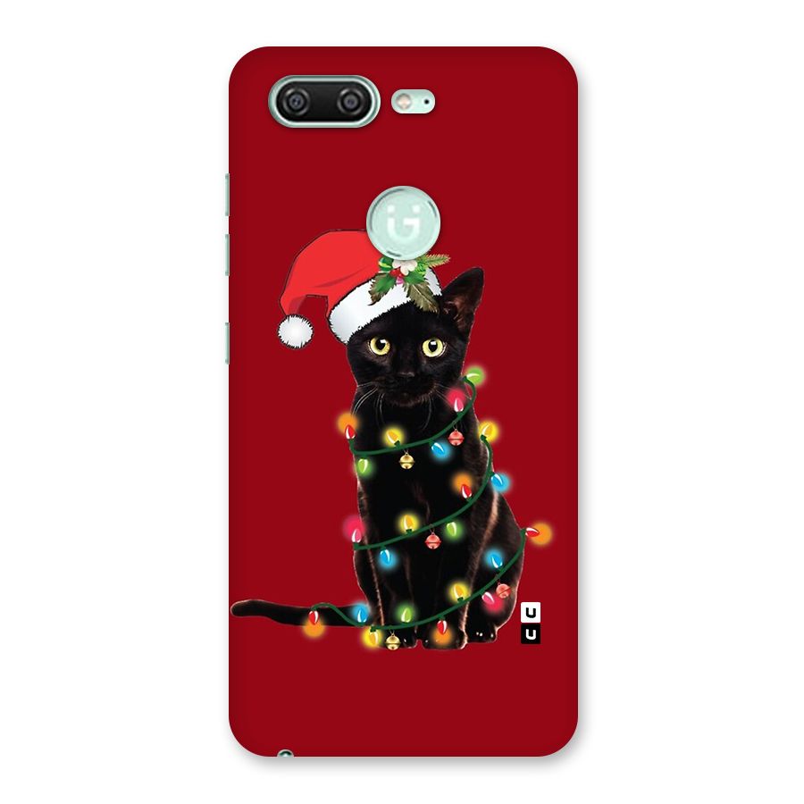 Christmas Cap Cute Cat Back Case for Gionee S10