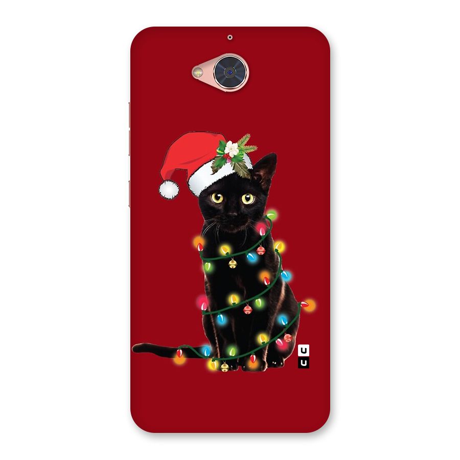 Christmas Cap Cute Cat Back Case for Gionee S6 Pro