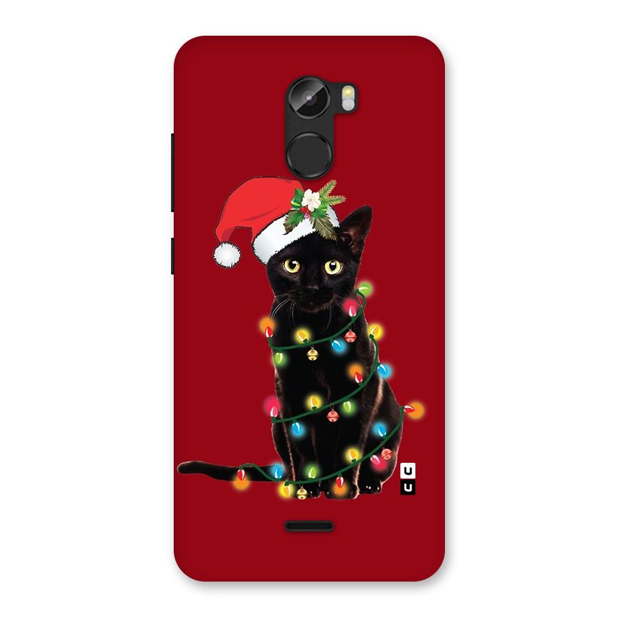 Christmas Cap Cute Cat Back Case for Gionee X1