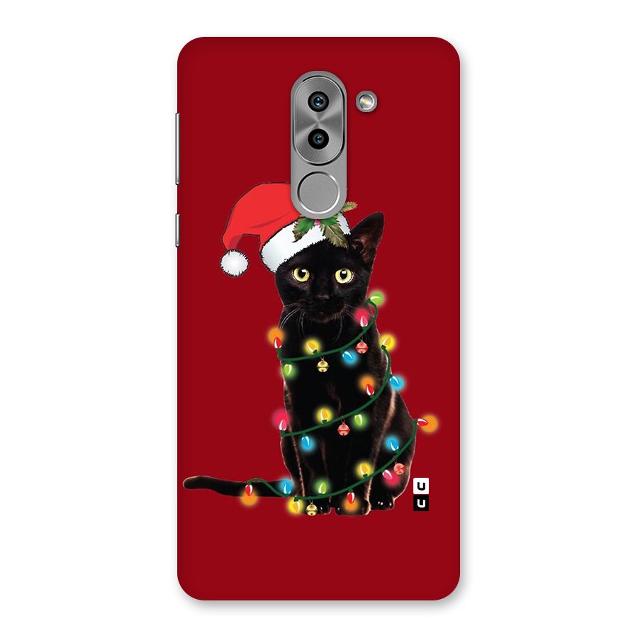 Christmas Cap Cute Cat Back Case for Honor 6X