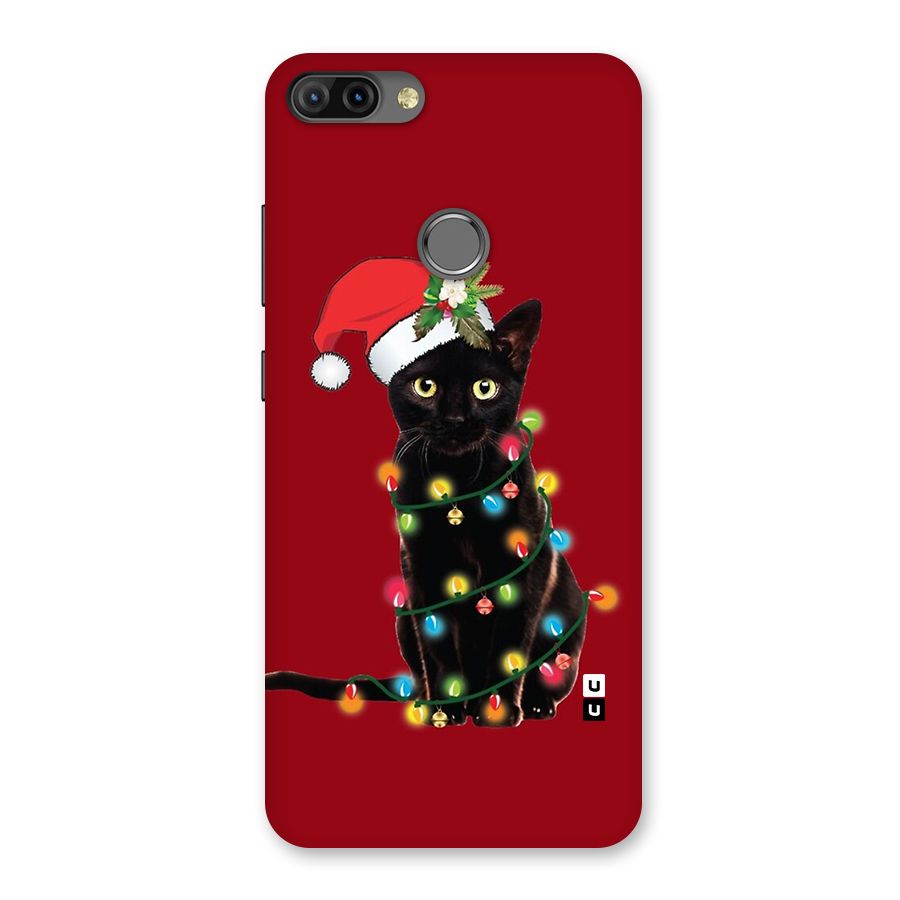 Christmas Cap Cute Cat Back Case for Infinix Hot 6 Pro