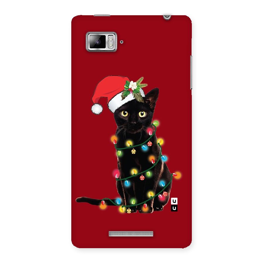Christmas Cap Cute Cat Back Case for Lenovo Vibe Z K910