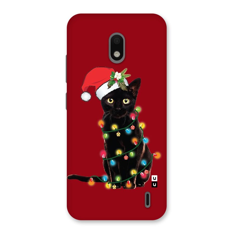 Christmas Cap Cute Cat Back Case for Nokia 2.2
