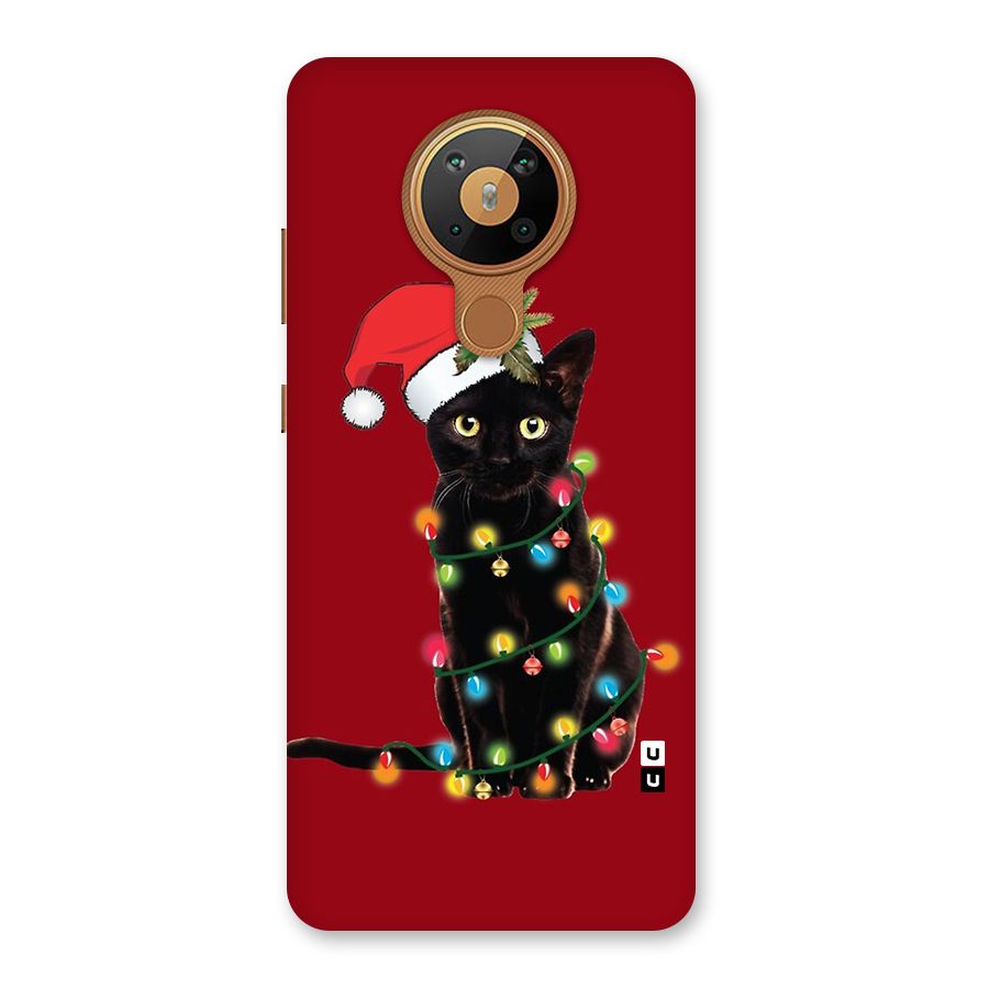 Christmas Cap Cute Cat Back Case for Nokia 5.3