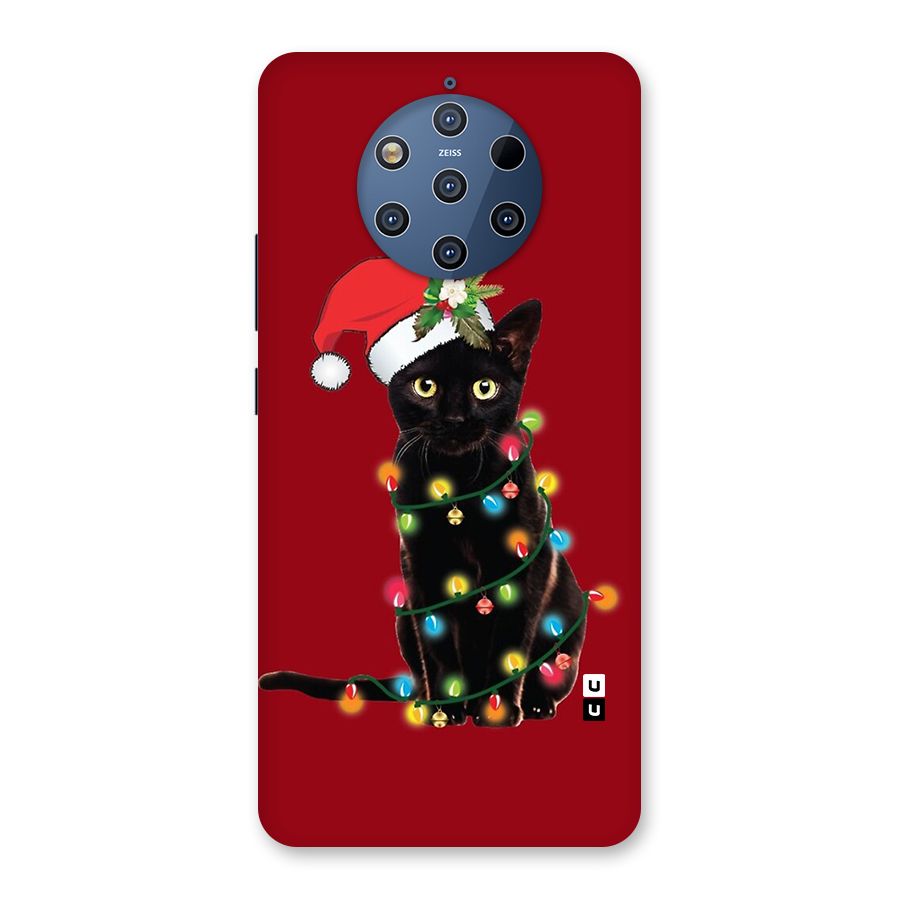 Christmas Cap Cute Cat Back Case for Nokia 9 PureView