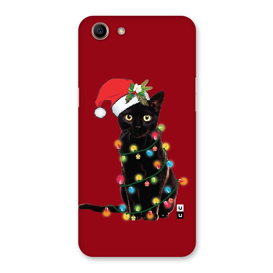 Christmas Cap Cute Cat Back Case for Oppo A83 (2018)
