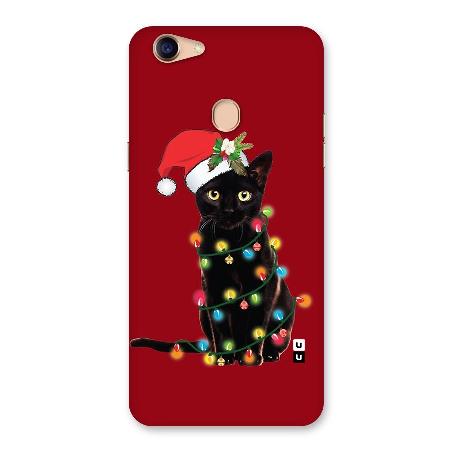 Christmas Cap Cute Cat Back Case for Oppo F5