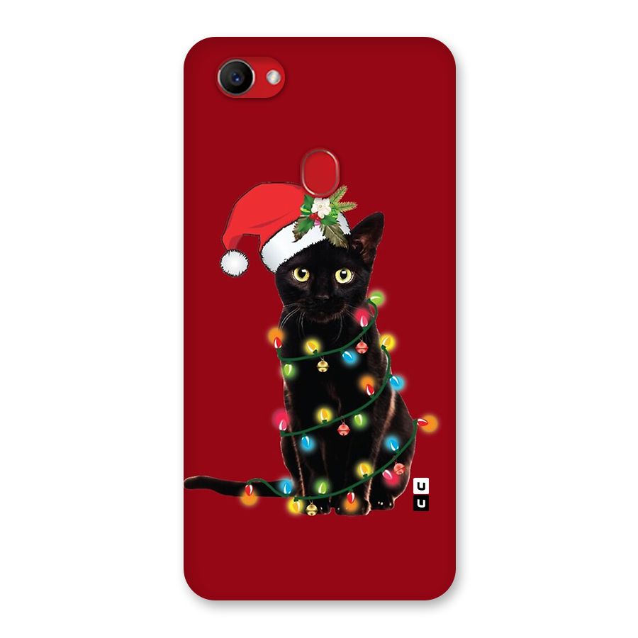 Christmas Cap Cute Cat Back Case for Oppo F7