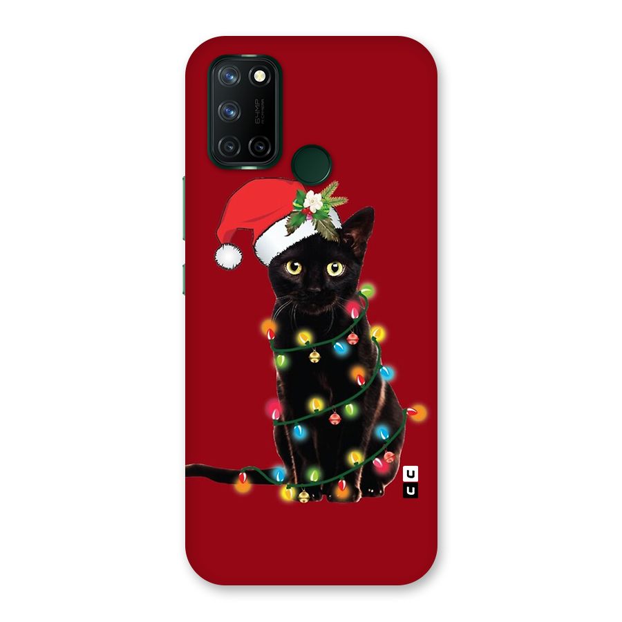 Christmas Cap Cute Cat Back Case for Realme 7i