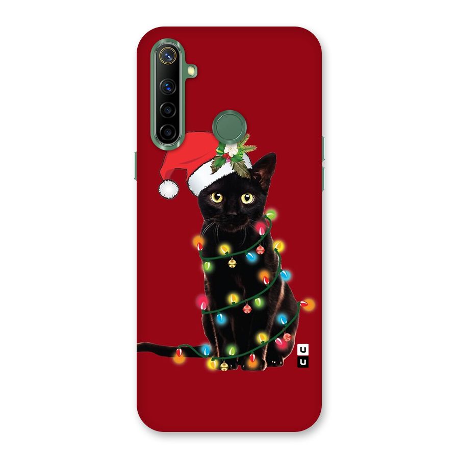 Christmas Cap Cute Cat Back Case for Realme Narzo 10