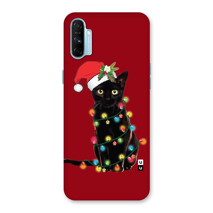 Christmas Cap Cute Cat Back Case for Realme Narzo 20A