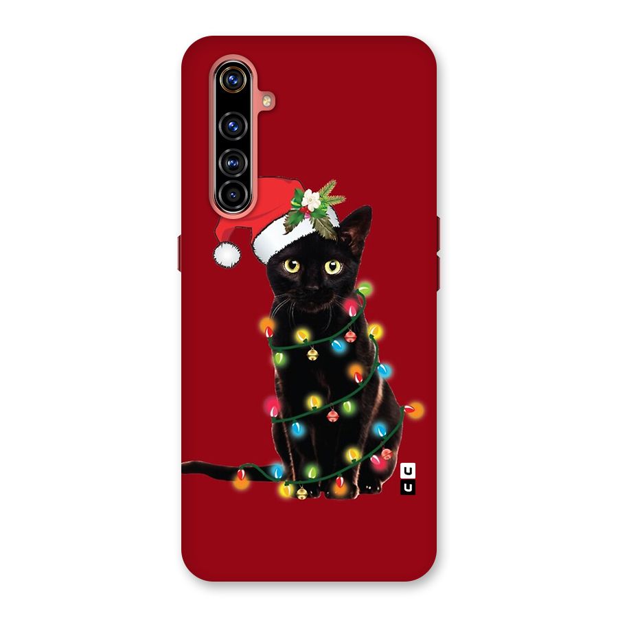 Christmas Cap Cute Cat Back Case for Realme X50 Pro