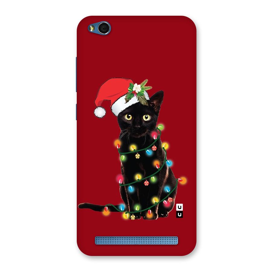 Christmas Cap Cute Cat Back Case for Redmi 5A
