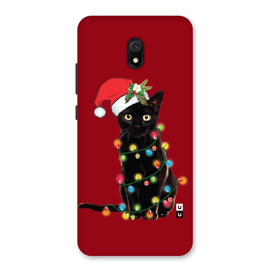 Christmas Cap Cute Cat Back Case for Redmi 8A