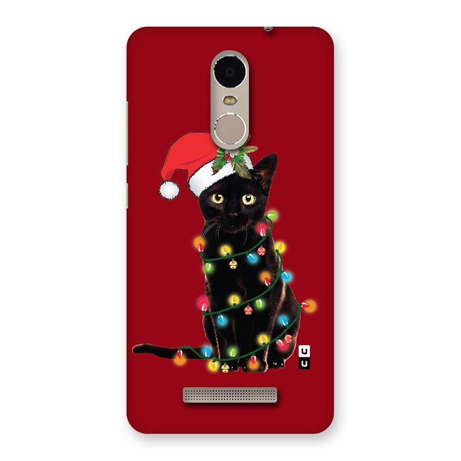 Christmas Cap Cute Cat Back Case for Redmi Note 3