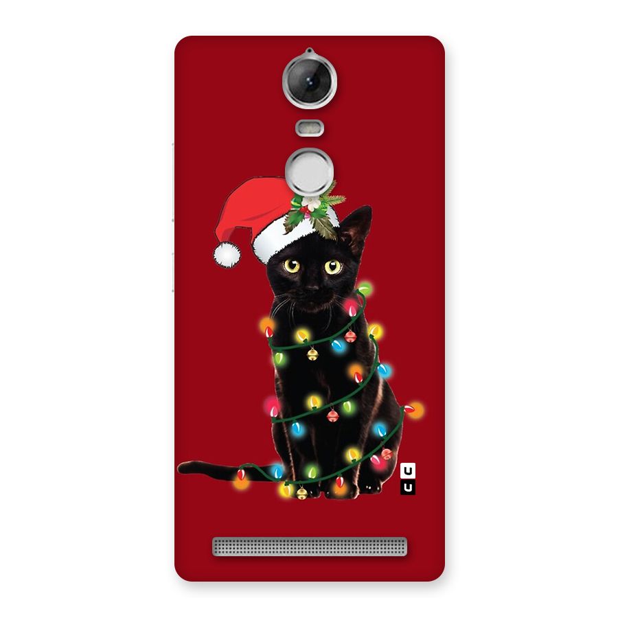 Christmas Cap Cute Cat Back Case for Vibe K5 Note