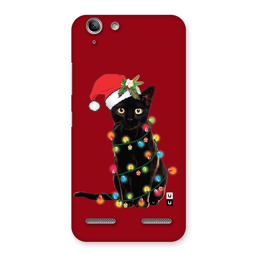 Christmas Cap Cute Cat Back Case for Vibe K5 Plus
