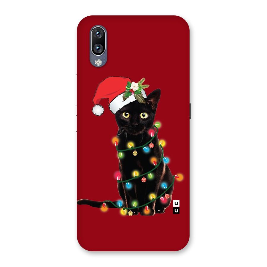 Christmas Cap Cute Cat Back Case for Vivo NEX