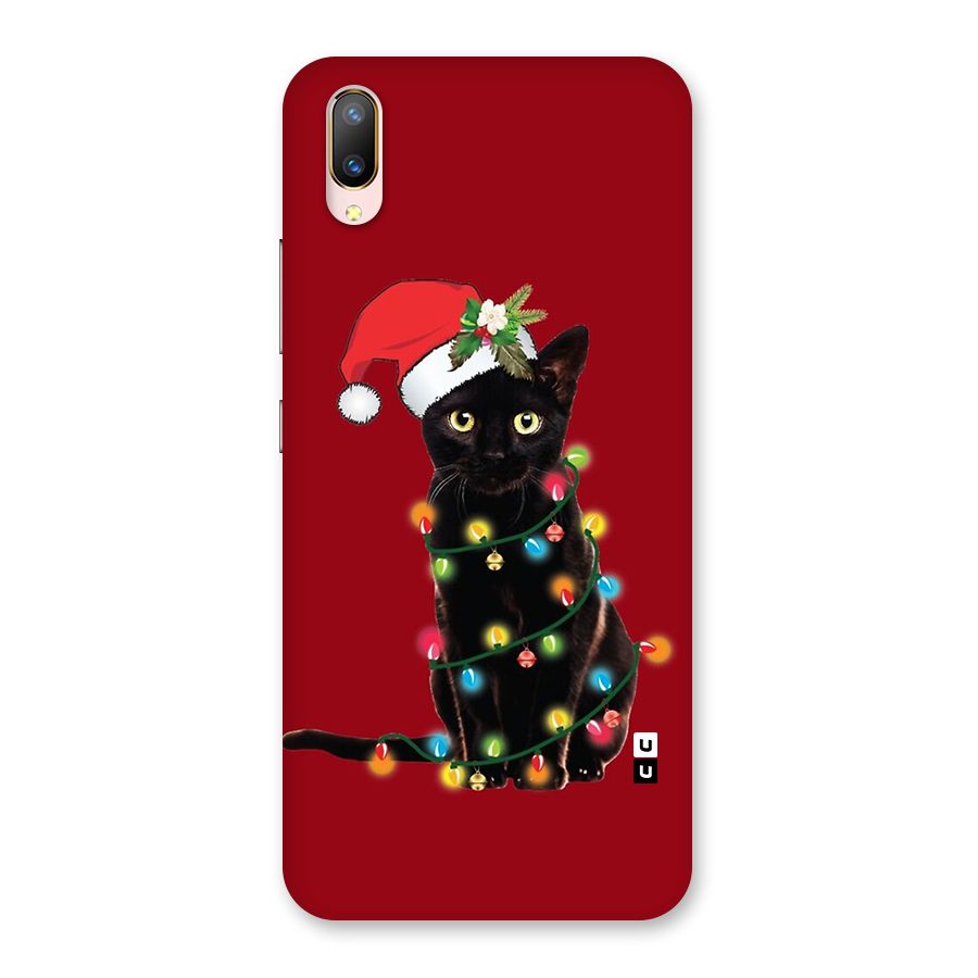 Christmas Cap Cute Cat Back Case for Vivo V11 Pro