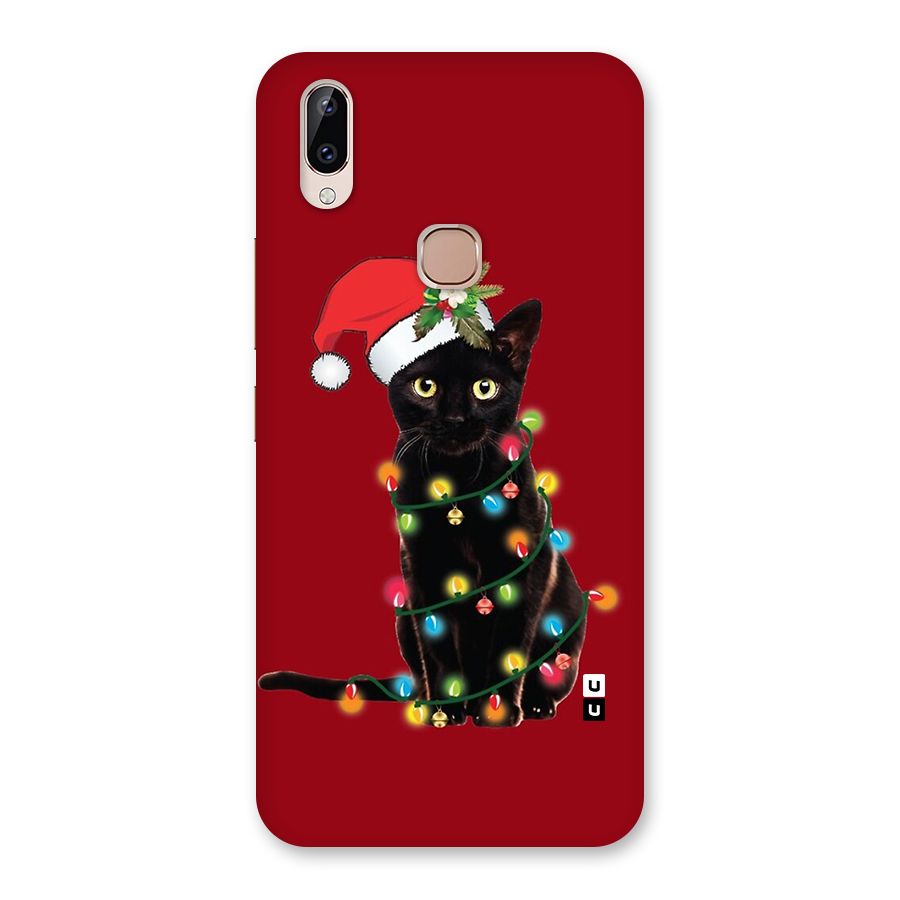 Christmas Cap Cute Cat Back Case for Vivo Y83 Pro
